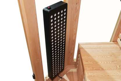 Blisspod I Vienna RED I All-In-One Deluxe - Full Spectrum + Red Light Therapy I Indoor Corner Premium Sauna I 4-5 Person