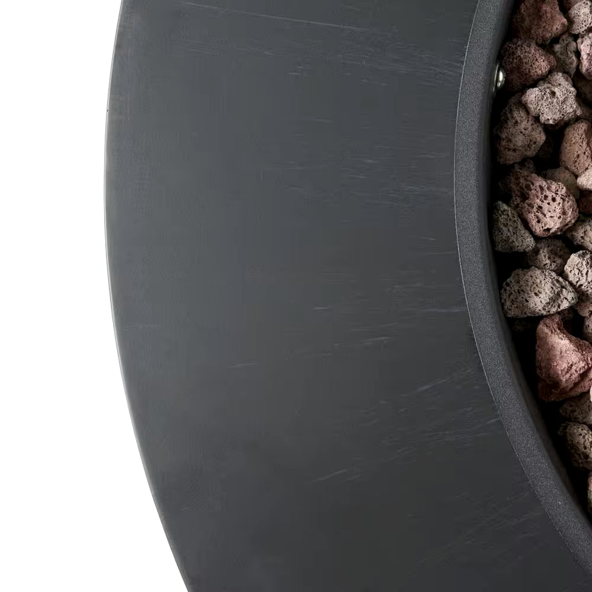 32 In. W X 13.5 In. H Iron Propane Gas Burning round Outdoor Patio Fire Pit in Dark Grey — product view 4