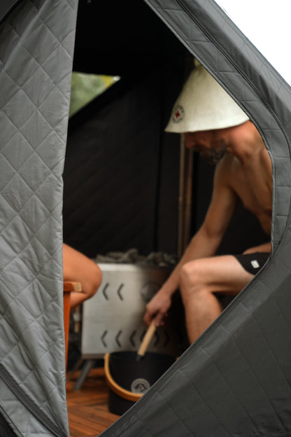 Mini Cube Portable Sauna Tent | 2-Person Wood-Fired Sauna